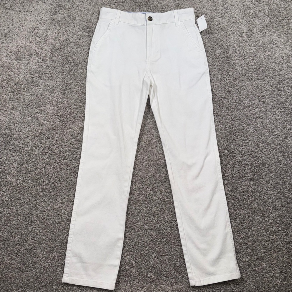 Tommy Hilfiger Chino Pants Boys Straight Leg Stretch White 14 NEW - Picture 2 of 8